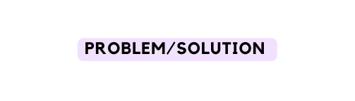 Problem solution